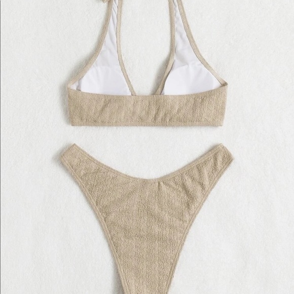 Tan Halter Swim Suit. Summer Must Have - Picture 2 of 2